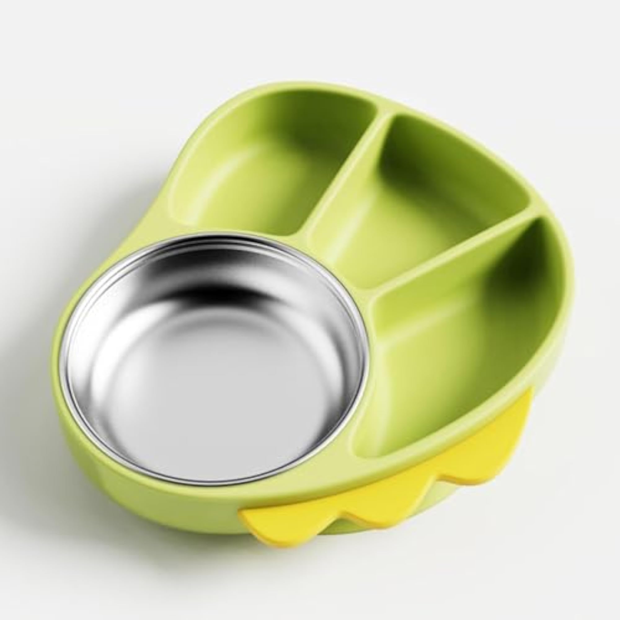 Portable Non-Slip Divided Suction Plate for Baby Snacks