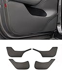 Car Door Anti Kick Pad, Leather Fabric D oor Panel Protectors Compatible with Tesla Model Y 2021-2024 Interior Accessories (Set of 4) (Model Y Door Panel Protector 21-24)
