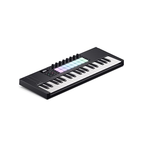 Novation Launchkey Mini 37 White [MK4] - ポータブル37ミニキー、USB、MIDIキーボード、DAW統合、コード&スケールモード、16ドラムパッド、アルペジエーター、音楽作成ソフトウェアバンドル付き（Amazon）