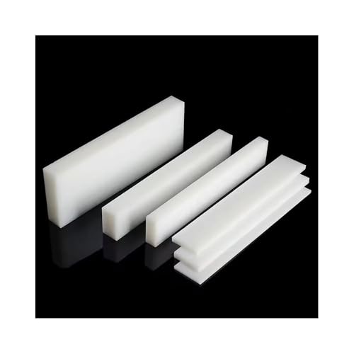 15mm Thick PA6 Nylon Flat Bar, 500mm Length White Wear Resistant Square Strip, for Gear Bearing DIY Industrial Parts, 2 Pcs(30x500mm)