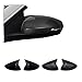 Mirror Caps Cover Glossy Black Compatible For VW POLO 2018-2023 MK6(Carbon fiber pattern)
