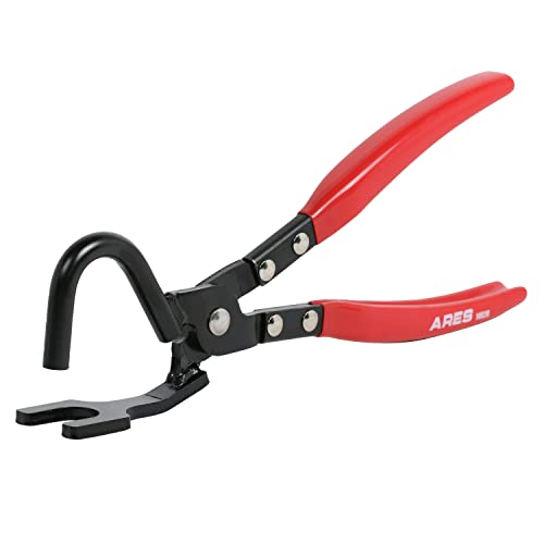 ARES 14020 Heavy Duty Exhaust Hanger Removal Pliers - Separates Rubber Supports from Exhaust Hanger Brackets - 25 Degree Offset for Access in Hard to Reach Places