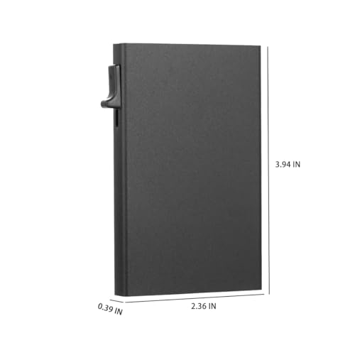 Slim Aluminum Card Holder Wallet for Men, RFID Blocking Minimalist Metal Pop Up Wallet, Holds 7+ Cards(Black)2