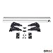 OMAC Roof Rack Cross Bars for Audi Q7 (4L) 2007 to 2015, Rooftop Luggage Cargo Carrier, 165 Pounds Load Capacity, Aluminum, Lockable, Canoe, Snowboard, Bike, 2 Pieces, Silver
