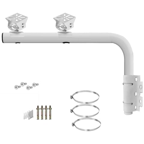 WiTi Heavy Duty Dual Mount 40CM Arm Bracket for Cameras,Long Pole with 2 Mounts for CCTV Security Surveillance System,Project and Home Solution for Indoor and Outdoor Cover