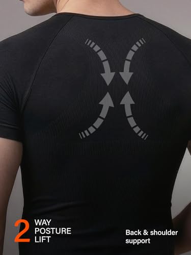 Image of DAMENSCH Form Shapewear for Men, Comfortable and Stretchy Body Shaper for Man, Posture Correcting Tummy Tucker, Breathable Compression T Shirt, Ideal for Parties Shirt Tucker for Men