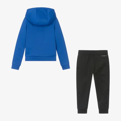Nike Royal Sweatsuit Set Therma-FIT Little Kids 2-Piece Full Zip Hoodie Jacket Sweatpants Set with Futura Logo4