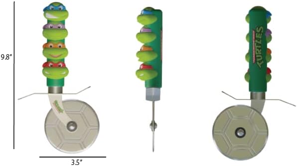 Miniatura 5 de Teenage Mutant Ninja Turtles Cortador de pizza Cortador de pizza TMNT Cortador de rueda de pizza TMNT Suministros de fiesta de pizza TMNT Con