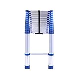 Escalera telescópica portátil de Aluminio, Plegable y compacta, con Altura Ajustable de 4,6 a 5 Metros, Ideal for techos, áticos, caravanas y hogares.(Style 1,4.6 Meters)