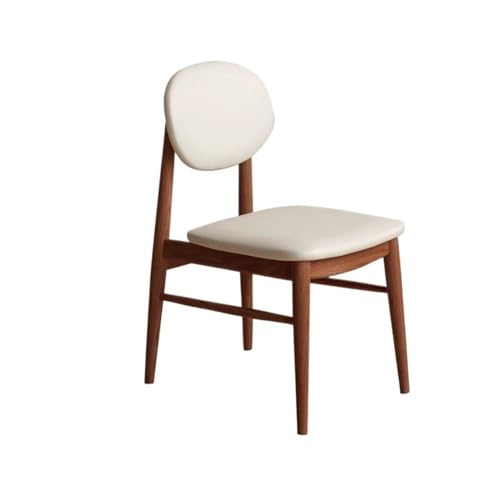 zhuyanbo007 Silla de Comedor Silla Auxiliar Moderna de Mediados de Siglo con Asiento tapizado y Patas de Madera para mesas de Comedor, escritorios y cómodas(Brown)
