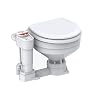 SEAFLO 12V Electric Twist Flush Marine Toilets - Compact Size, Self Priming, Macerator, Rotary Control, Ceramic Bowl, Boat Yacht Toilet,