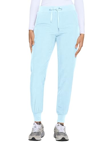 Image of COZYFIT Womens Scrub Pants - Soft Stretch Yoga Style with 5 Pockets, Slim Fit Jogger Scrubs Pants for Women