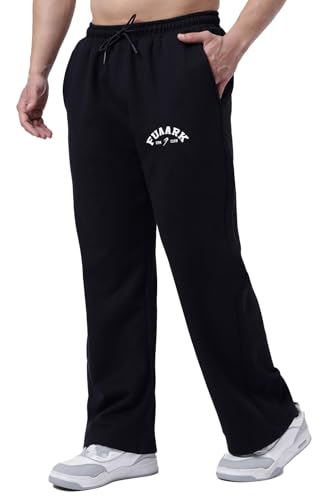Image of FUAARK Men's Premium Polycotton Relaxed Loose Fit Sports Gym Stylish Track Pant Trouser for Men