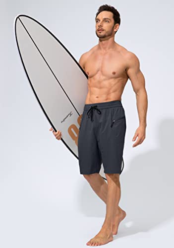 Men's Swim Trunks Quick Dry Board Shorts with Zipper Pockets Beach Shorts Bathing Suits for Men - No Mesh Liner2