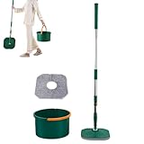 Tuxxjzm Mop e secchio rotanti, set di secchi per mop rotante | Mop per la pulizia dei pavimenti multifunzione - Mop portatile in microfibra per pavimenti