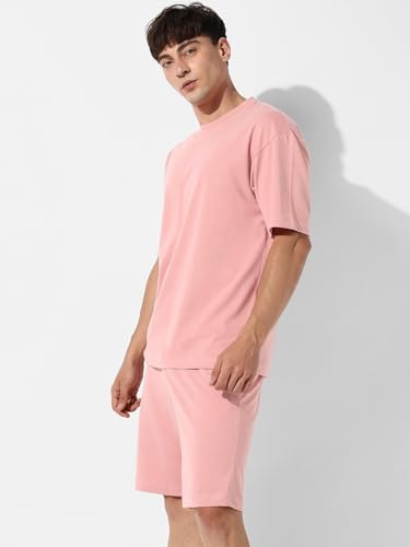 Image of Zombom Combo of Men's Night Suit | Men's Co-ord Set | Lounge-wear Nightdress Pajama Set | Summer Night Wear | Solid Plain Casual Pajama Shorts Set | Beach Wear Pack of 2