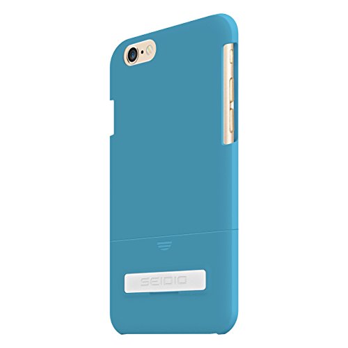 Seidio SURFACE Case with Metal Kickstand for iPhone 6 Plus- Retail Packaging - Electric Blue