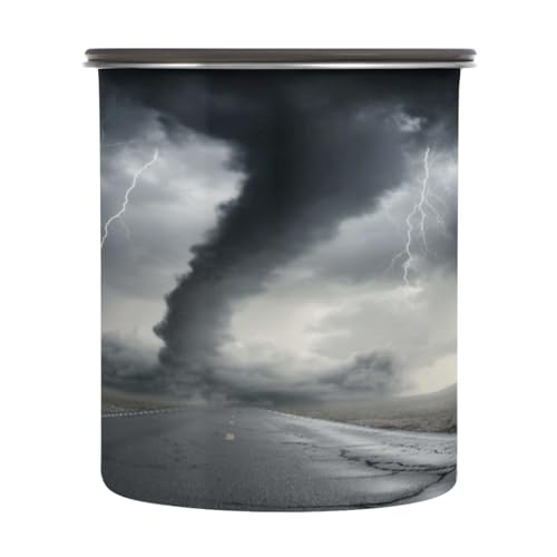 ATTX Lata Hermética para Café Acero 900 ml Negro
