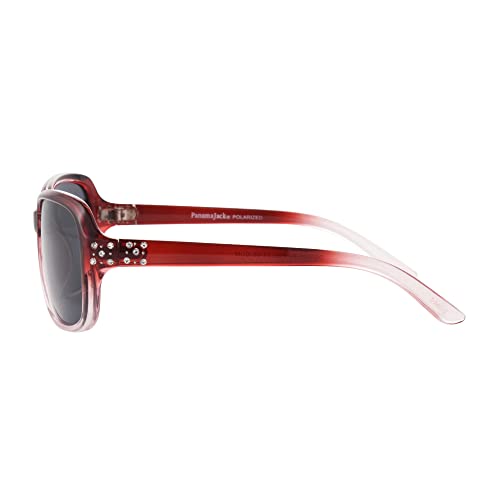 Panama Jack Women's Polarized Studded Rectangle Sunglasses, Purple Crystal/Light Purple on Bottom, 59, Purple Crystal/Light Purple on Bottom, 59 by Panama Jack - Used condition - Image 5
