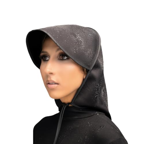 Hairbrella Satin- Lined Waterproof Rain Bonnt (Black)