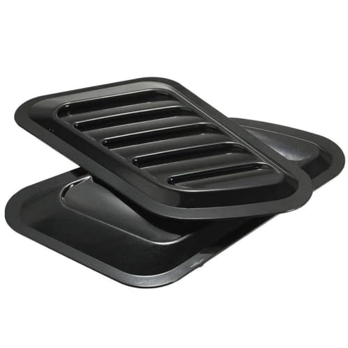 AAKICHI Car Bonnet Vent Cover, Decorative Air Flow Intake Hood Scoop Bonnet Vent Cover (Black) Enhance Your Ride's Look with Stylish Car Accessory, Compatible With All Car's & SUV's