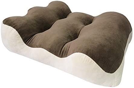 足枕 足まくら フットレスト 足専用 足置き フットレスト のびのび腰痛対策 脚クッション 低反発 足用クッション ひざ下 むくみ 浮腫 脚枕 膝下枕 疲労 人間工学設計 (Color : ブラウン)