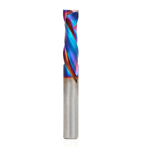 Image of Amana Tool Spektra Extreme Tool Life Coated Solid Carbide CNC Compression Spiral Router Bit, 46172-K, 3 /8 D x 1-1 /4 CH x 3 /8 SHK x 3 Inch Long 2 Flute