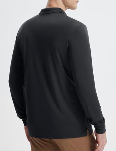 baleaf Men's Long Sleeve Golf Shirt Collared Shirts Polo UPF 50+ Lightweight Quick Dry Work Casual Outdoor2