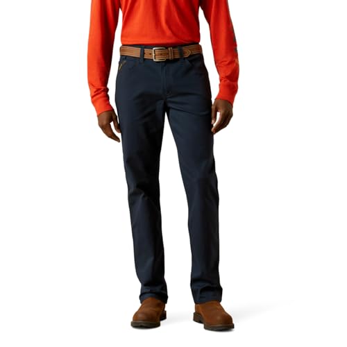 Image of ARIAT Men Rebar M5 Straight DuraStretch Made Tough Straight Pant Dark Navy