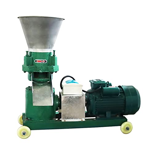 LGXEnzhuo 4MM Chicken Feed Pellet Mill Machine Animal Feed Pellet Machine Feed Granulator Machine Three-Head Pressure Roller 220V 4.5KW 200KG/H