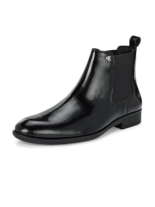 EL PASO Black Leather Formal Chelsea Boots for Men - 9 UK (B0D11T4FCB) Amazon Price History, Amazon Price Tracker