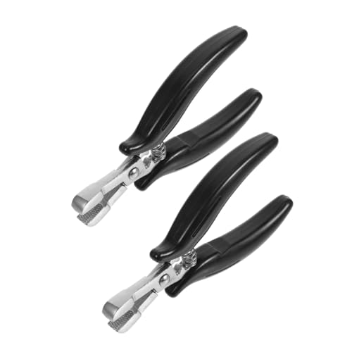 Pince à extensions de cheveux chrome noir x2 multi-usage
