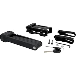 Candado Bici Plegable Fischer candado plegable con soporte, talla única, 85852, Negro