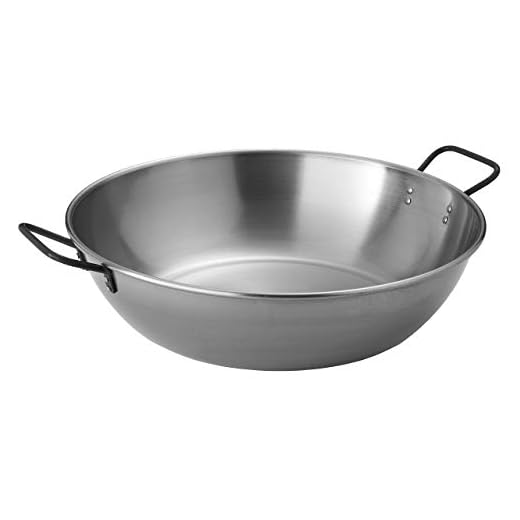 MUURIKKA Stålwokpanna 50 cm grill för grill, camping, gas, elektrisk, öppen eld