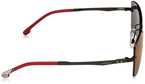Carrera Men's 8034/Se Rectangular Sunglasses, Black/Red Mirrored, 61mm, 17mm3