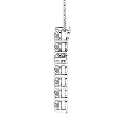 FINEROCK 2 Carat Diamond Cross Pendant Necklace in 14K Gold (Silver Chain Included) - IGI Certified2