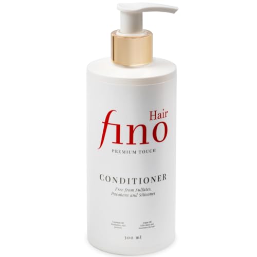 fino Hair Premium Touch Acondicionador – Keratina, Biotina, Aceite de Argán, Coco y Aloe Vera – Hidratación Profunda, Fuerza y Suavidad – Sin Siliconas – 300 ml