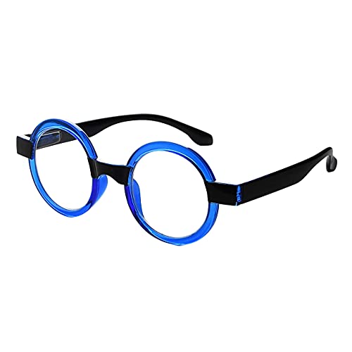 Eyekepper Round Reading Glasses for Women Retro Readers Eyeglasses - Blue +1.50