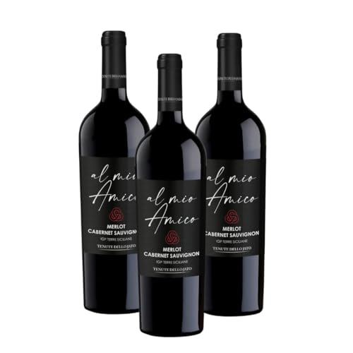 Tenute Dello Jato - Al Mio Amico Merlot - Cabernet Sauvignon Igp Terre Siciliane, Vino Rosso, Intenso E Ricco, Sentori Di Ribes Nero E Spezie, 13.5% V