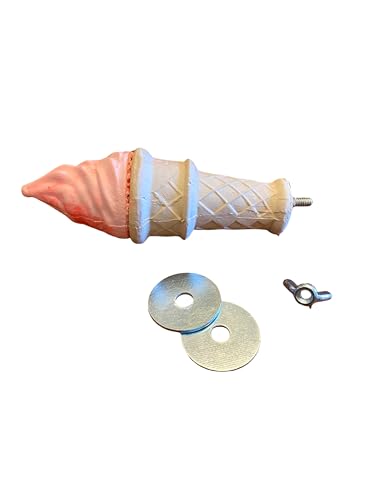 Image of Polly's Ice Cream Perch with Cinnamon for Parakeets, Cockatiels, Amazons, Greys, Macaws, Parrots, and All Other Types of Birds (Small)