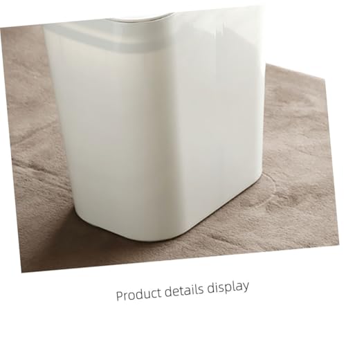Caneca de basura rectangular doble compartimento blanca miniatura 3