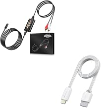 مجموعة محولات الصوت Neoteck محول DAC بتردد 192 كيلو هرتز ومحول Wii إلى HDMI لأجهزة التلفزيون عالية الدقة وأجهزة فك التشفير والمزيد