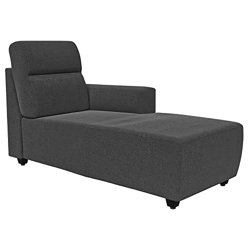Image of Wakefit Sofa Set | 3 Year Warranty | 3 Seater Sofa for Living Room, Wooden Set, 3 Seater + Right Aligned for Living Room - Belize(Malphino : Smoke Grey)