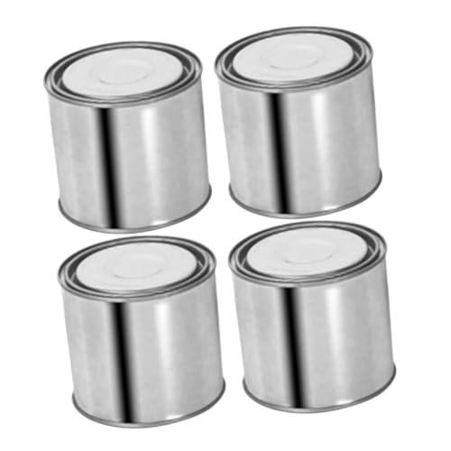 ANDRESLAD 4pcs Airtight Metal Paint Cans with Lids Empty Round Storage Containers for Asphalt Sample Preservation Compact Stackable Tins for Laboratory and DIY Use