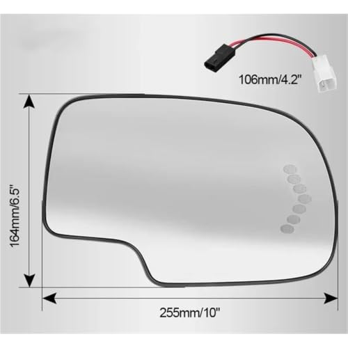 Glace de rétroviseur droit chauffant pour GMC Sierra Yukon 2003-2006 - 2