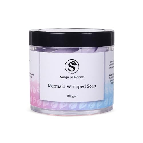 Image of Mermaid Whipped Soap for Cleansing | Creamy Bath soap for Smooth & Refreshing Skin | Helps Cleanse, Soft Texture, Hydrating Even Tone | Daily Bathing Bar for Moisturized & Nourished Skin