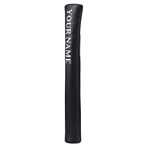 Black Leather Alignment Stick Cover Case Holder with Your Name Logo