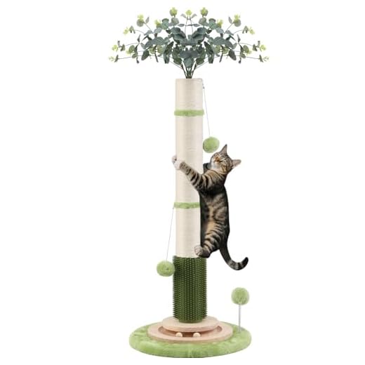 Tall Sisal Scratching Post and Toys