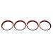 Autocollant De Décoration De Garniture De Couverture D'anneau De Sortie D'évent De Climatisation pour Audi. pour A3 S3 8V 2013-2020 Q2 SQ2 (Color : Rouge)