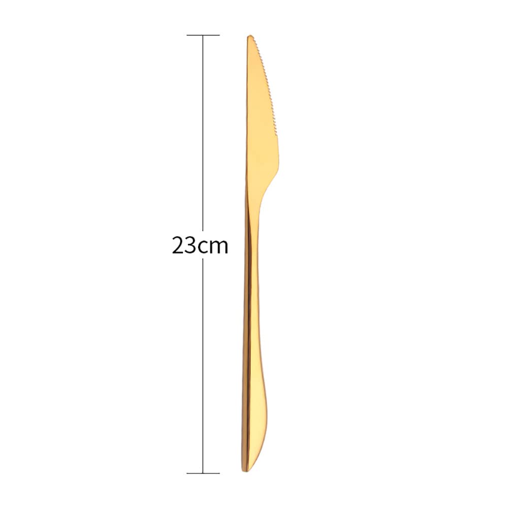 Ensemble de Couverts en Or Mat 24 pièces pour 6 Personnes Service de Couverts en Acier Inoxydable pour la Maison et Le Restaurant Passe au Lave-Vaisselle
